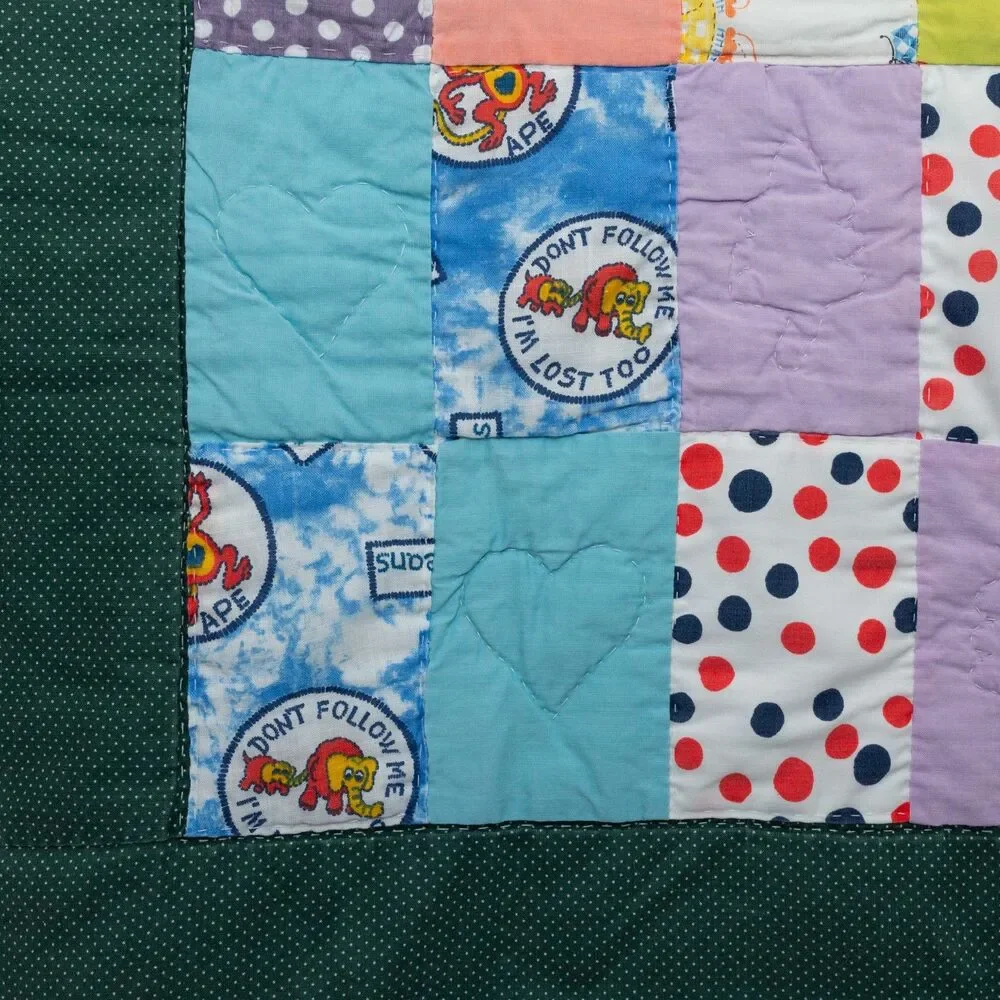 Vintage Style Patchwork Quilt Baby‎ Lap Throw Wall Hanging Handmade Multi-Color